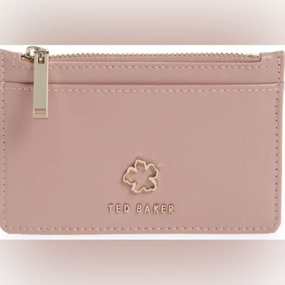 TED BAKER LONDON Jorjana Flower Eyelet Leather Zip Card Holder - Picture 3 of 11